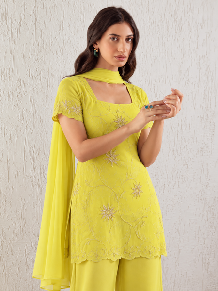 Lime Bloom Suit Set