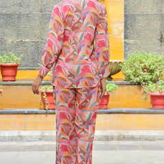 Women printed CORD set with PRINTED pants