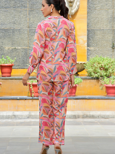 Women printed CORD set with PRINTED pants