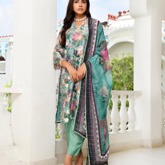 Women Tissue gota Embroidered Suit Set with Solid Pant and Embroidered Dupatta