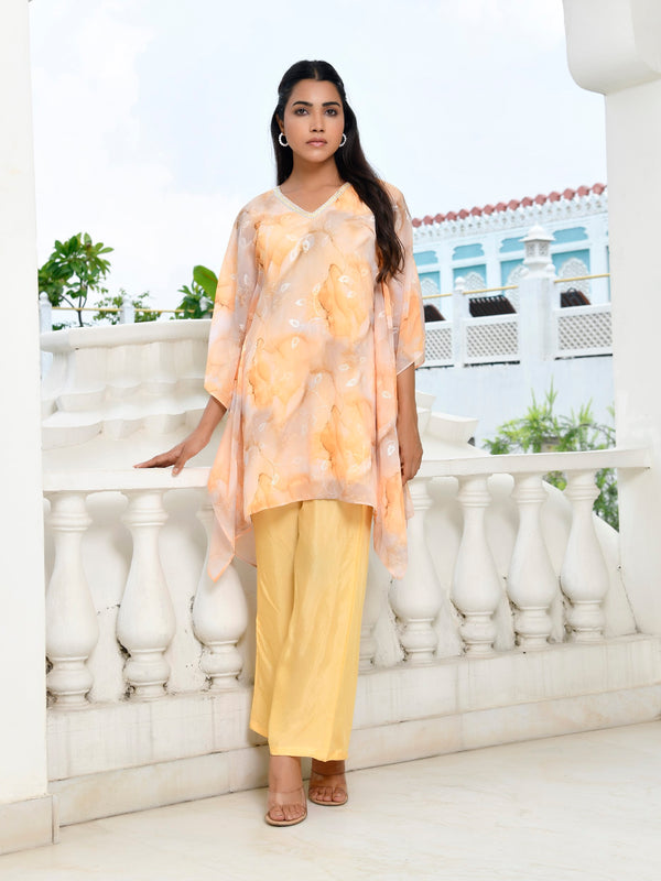 Women Marble Print  kaftan pant set