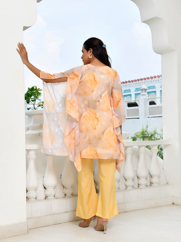Women Marble Print  kaftan pant set