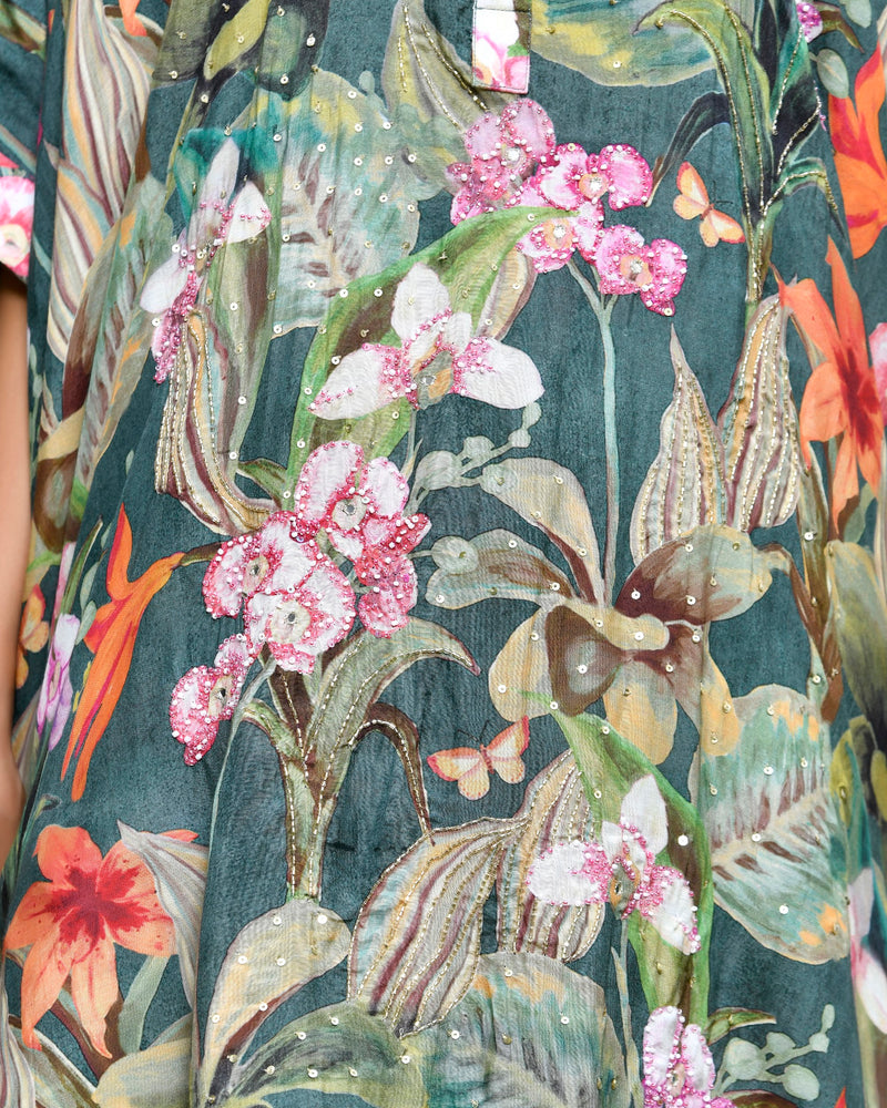 Women Digital  Printed Kaftan Set with printed pant