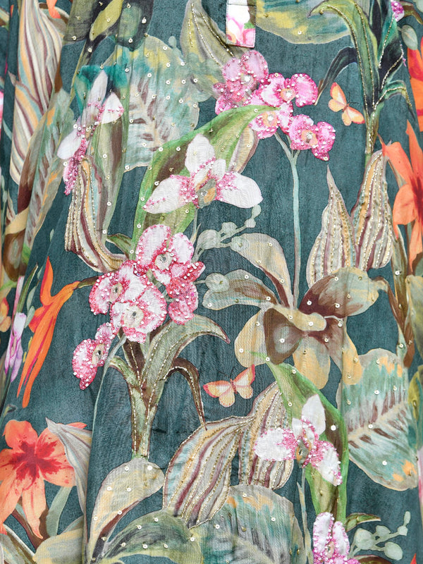 Women Digital  Printed Kaftan Set with printed pant