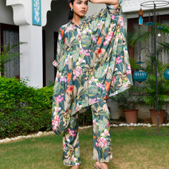 Women Digital  Printed Kaftan Set with printed pant