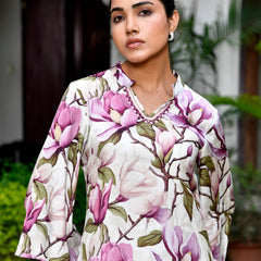 Women digital Printed Cordset with solid pant