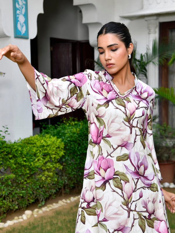 Women digital Printed Cordset with solid pant