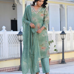 Women Viscose Tissue Digital Printed Suit Set