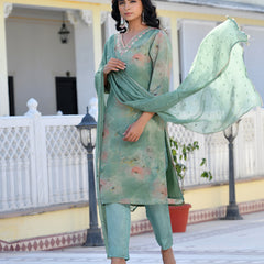 Women Viscose Tissue Digital Printed Suit Set
