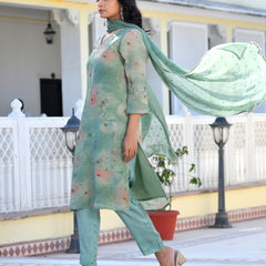 Women Viscose Tissue Digital Printed Suit Set