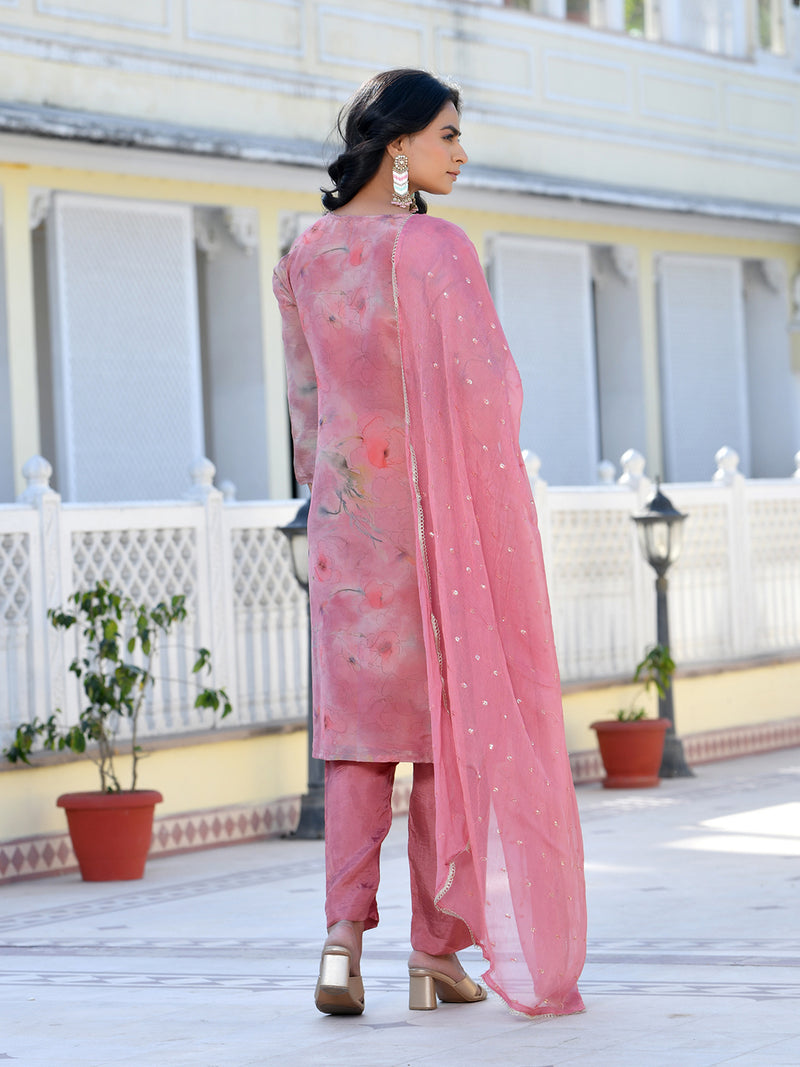 Women Viscose Tissue Digital Printed Suit Set