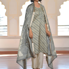 Women Silk Digital Printed Suit Set