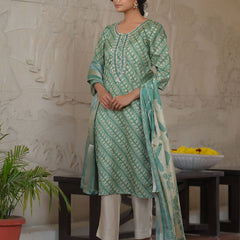 Women Silk Digital Printed Suit Set