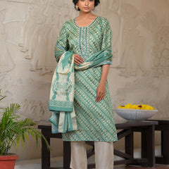 Women Silk Digital Printed Suit Set