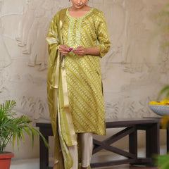 Women Silk Digital Printed Suit Set