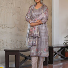 Women Silk Digital Printed Suit Set