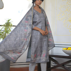 Women Silk Digital Printed Suit Set