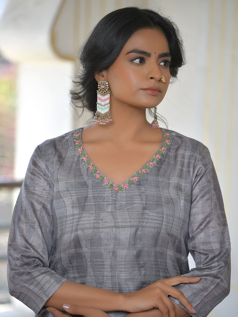 Women Silk Digital Printed Suit Set