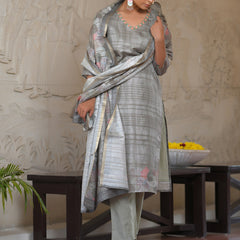 Women Silk Digital Printed Suit Set