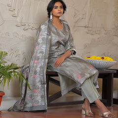 Women Silk Digital Printed Suit Set
