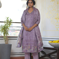 Women Silk Digital Printed Suit Set