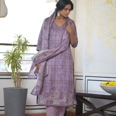 Women Silk Digital Printed Suit Set