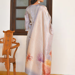 Women Tissue Shimmer Digital Printed Suit Set