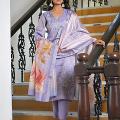 Women Tissue Shimmer Digital Printed Suit Set