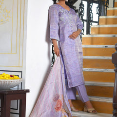 Women Tissue Shimmer Digital Printed Suit Set