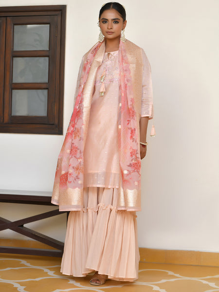 Women Chanderi Sharara Set