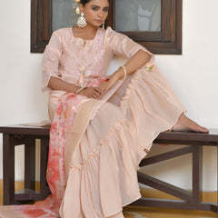 Women Chanderi Sharara Set