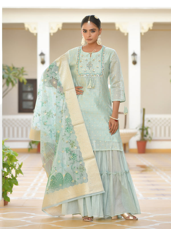 Women Chanderi Sharara Set