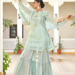 Women Chanderi Sharara Set