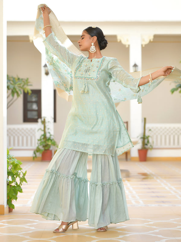 Women Chanderi Sharara Set