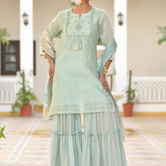 Women Chanderi Sharara Set