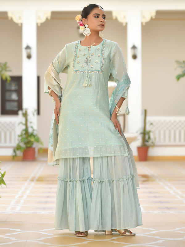 Women Chanderi Sharara Set