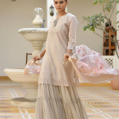 Women Chanderi Sharara Set
