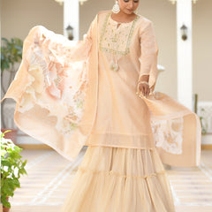 Women Chanderi Sharara Set