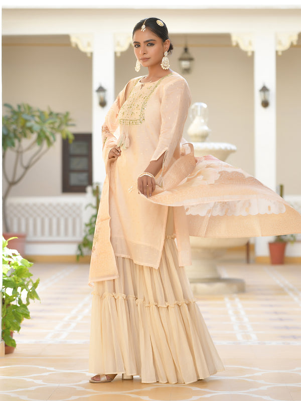 Women Chanderi Sharara Set