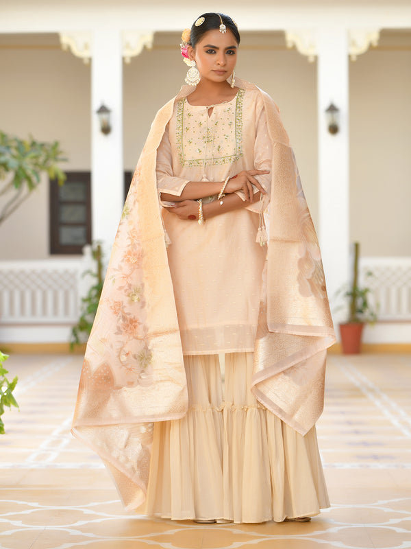 Women Chanderi Sharara Set