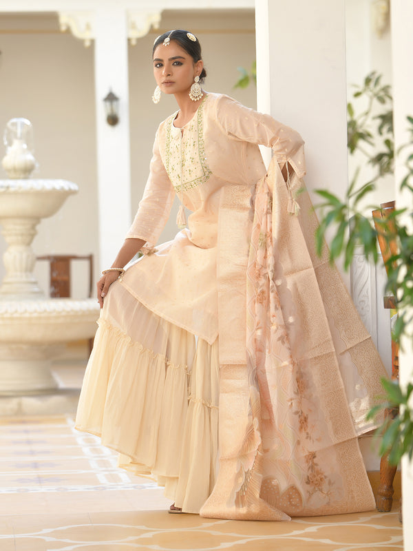 Women Chanderi Sharara Set