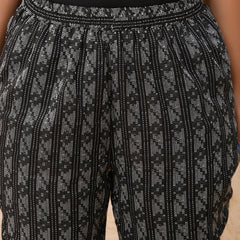 Black Double dobby straight fit pants