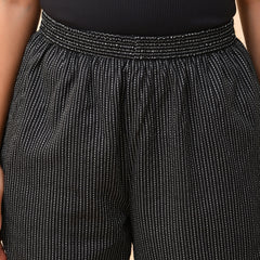 Black katha straight fit pants