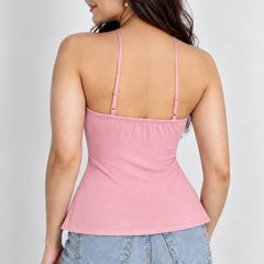 Women's Embellished Sequin Corset Cami Top