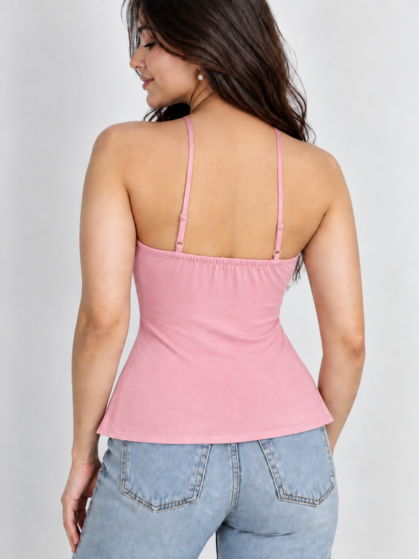 Women's Embellished Sequin Corset Cami Top
