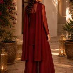 Kareena Kapoor Inspired Wine Co-Ord Set