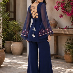 Rose Petal Embroidered Kurta Set