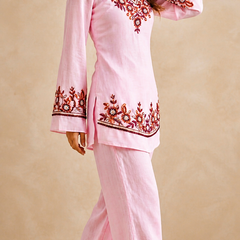 Rose Petal Embroidered Kurta Set