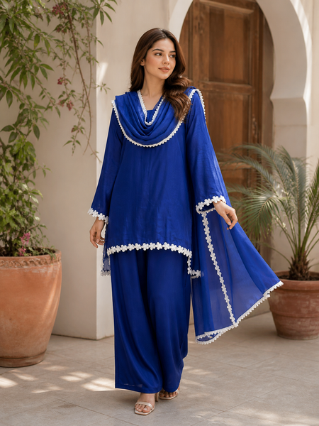 Ink blue suit set