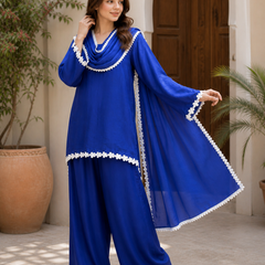 Ink blue suit set